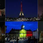 World landmarks light up in Belgian tricolour