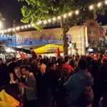 Red Devils fans celebrate after Euro 2016 opening match loss